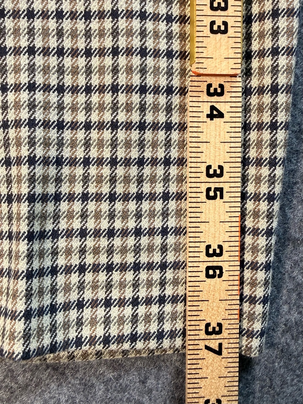 Zara Plaid Ankle Pants XS Brown Blue Check Career Office Preppy Chic Trouser - Picture 12 of 12